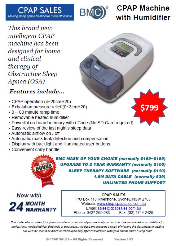CPAP Machine with Humidifier and $450 Bonus Value